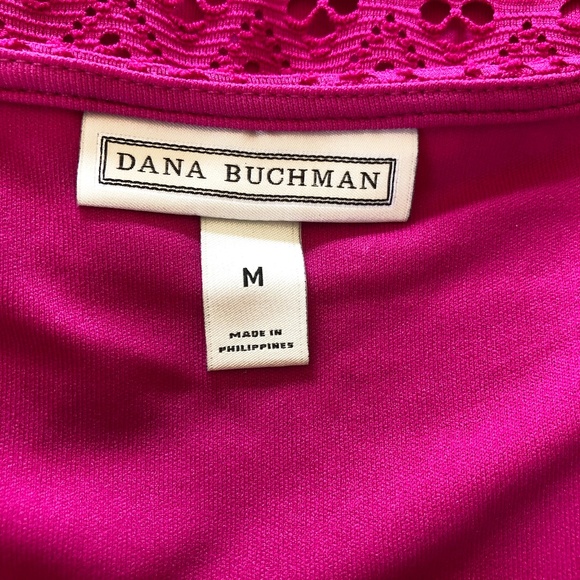 NWOT Lovely Fuchsia Pink Embroidered Below Knee Dress Size: M - Picture 10 of 13